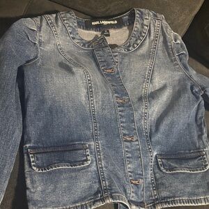 Karl Lagerfeld Indigo Denim Jacket new without tags